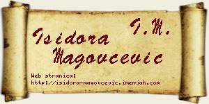 Isidora Magovčević vizit kartica